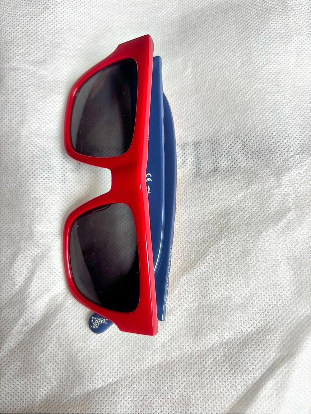 Stella McCartney Red & Blue Chain-Detail Sunglasses